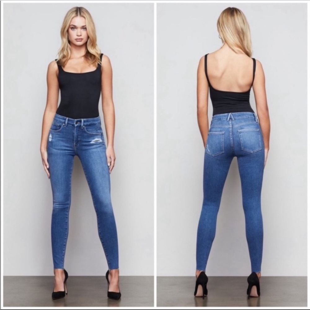 Good American | Good legs Zebra Pockets high waist Skinny Fit blue431